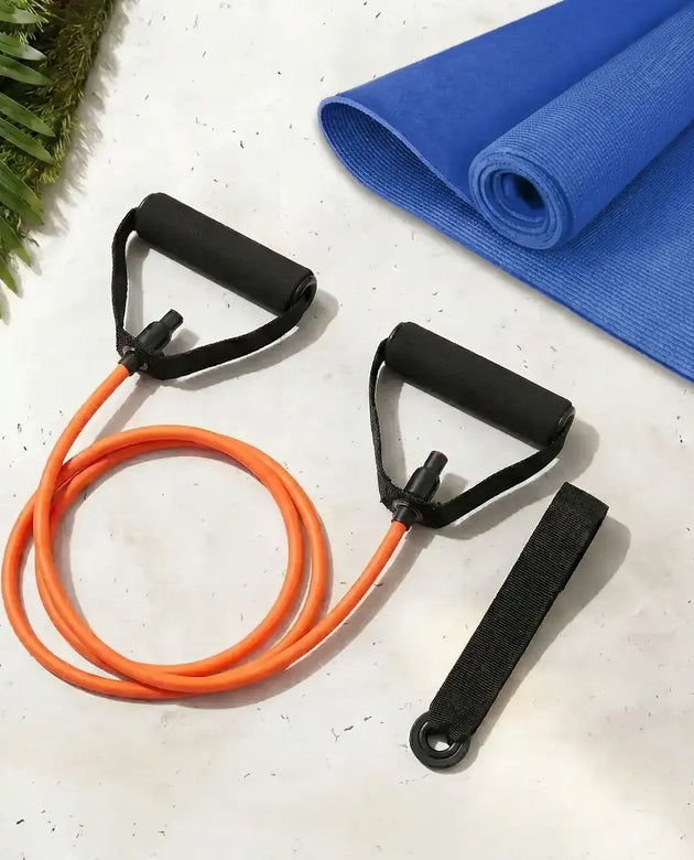 Ewago Yoga Essentials Kit — 8mm Mat + Resistance Bands