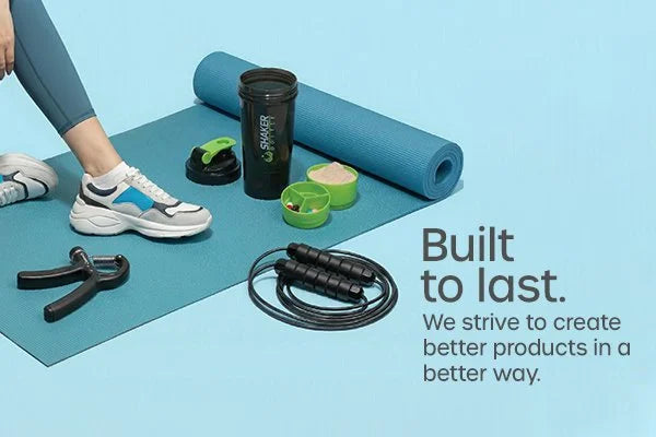 Home Gym Starter Pack Yoga Mat (6mm) + Jump Rope + Protein Shaker