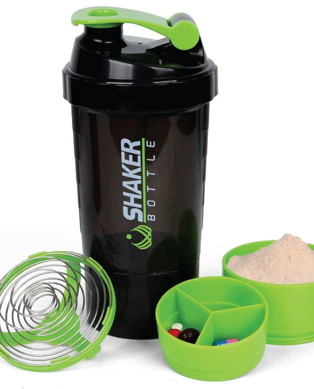 Ewago 500ml leak-proof protein shaker bottle in green